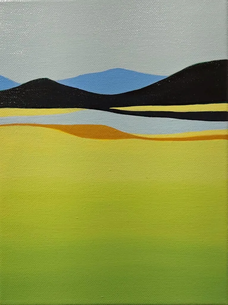 Sun Yun Park Imagiscape, hellgrün Acryl/Leinwand 24 x 18 cm Unikat