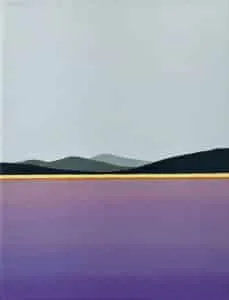 Sun Yun Park Imagiscape, lila Acryl/Leinwand 24 x 18 cm Unikat