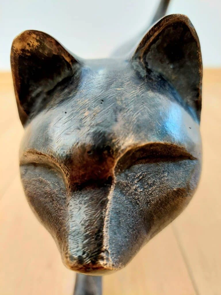 Wolfgang Lamché Schleichende Katze (Detail) Bronze Aufl. 13/99 30 x 35 x 8 cm