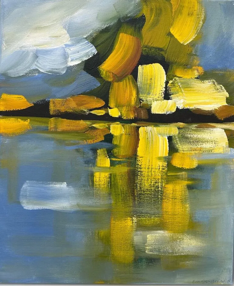 Puck Steinbrecher Lichtufer Acryl auf Leinwand 60 x 50 cm Unikat