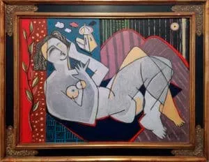 Christian Peschke Ohne Titel, 2005 Liegende Öl auf Platte Maße 60 x 80 cm Unikat