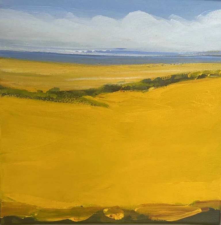 Puck Steinbrecher Mit Meerblick 29.9.'18 Acryl auf Leinwand 30 x 30 cm Unikat