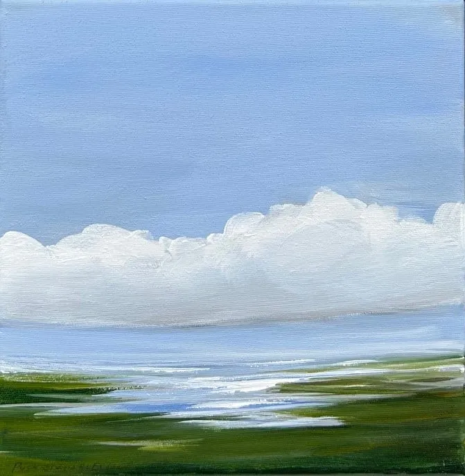 Puck Steinbrecher Mit Wolke, 2025 Acryl auf Leinwand 30 x 30 cm Unikat