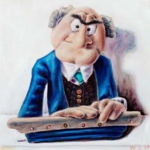 Andreas Schiller WB 17, Muppet Opa Statler Ölgemälde