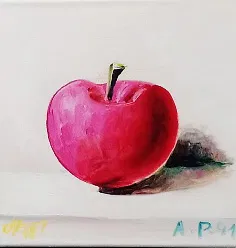 Andreas Schiller Apfel Öl/Leinwand 27 x 27 cm Unikat