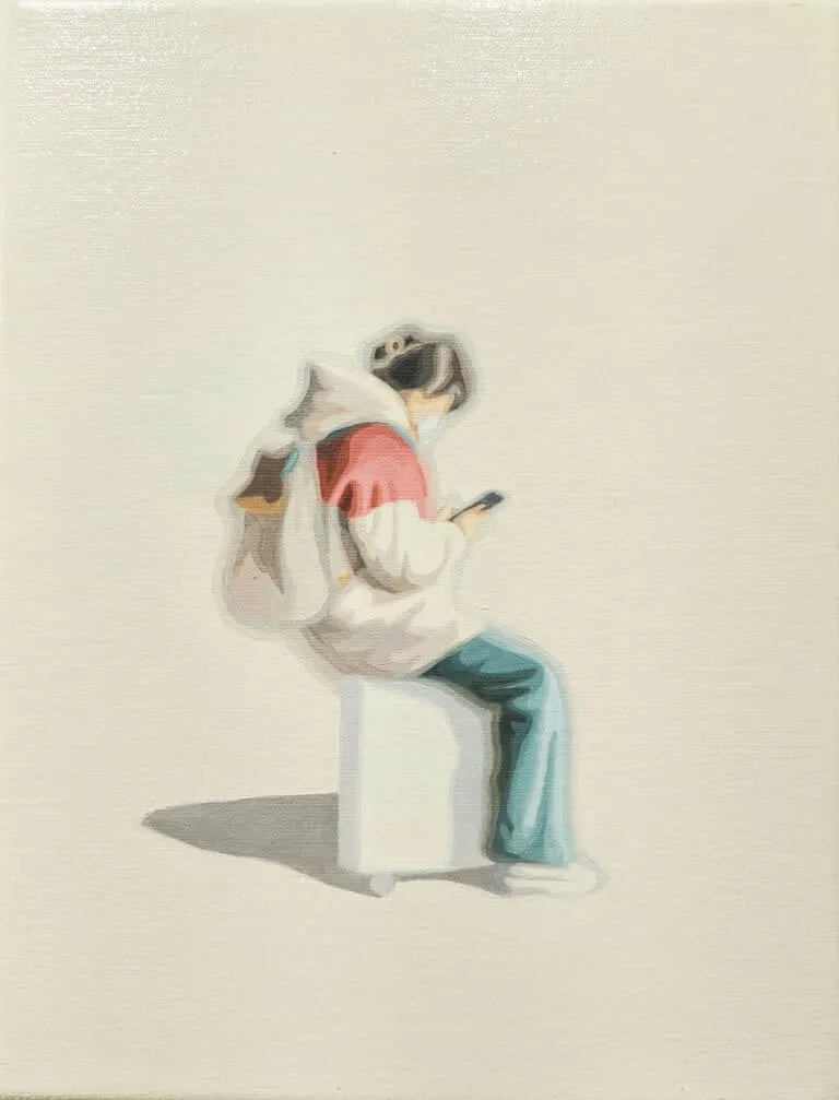 Sun Yun Park Peoplescape, Nr. 49 Öl/Leinwand 24 x 18 cm Unikat