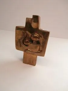 Pierre Schumann Familie mit zwei Kindern Bronzeskulptur