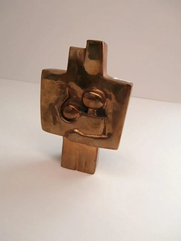 Pierre Schumann Familie mit zwei Kindern Bronzeskulptur