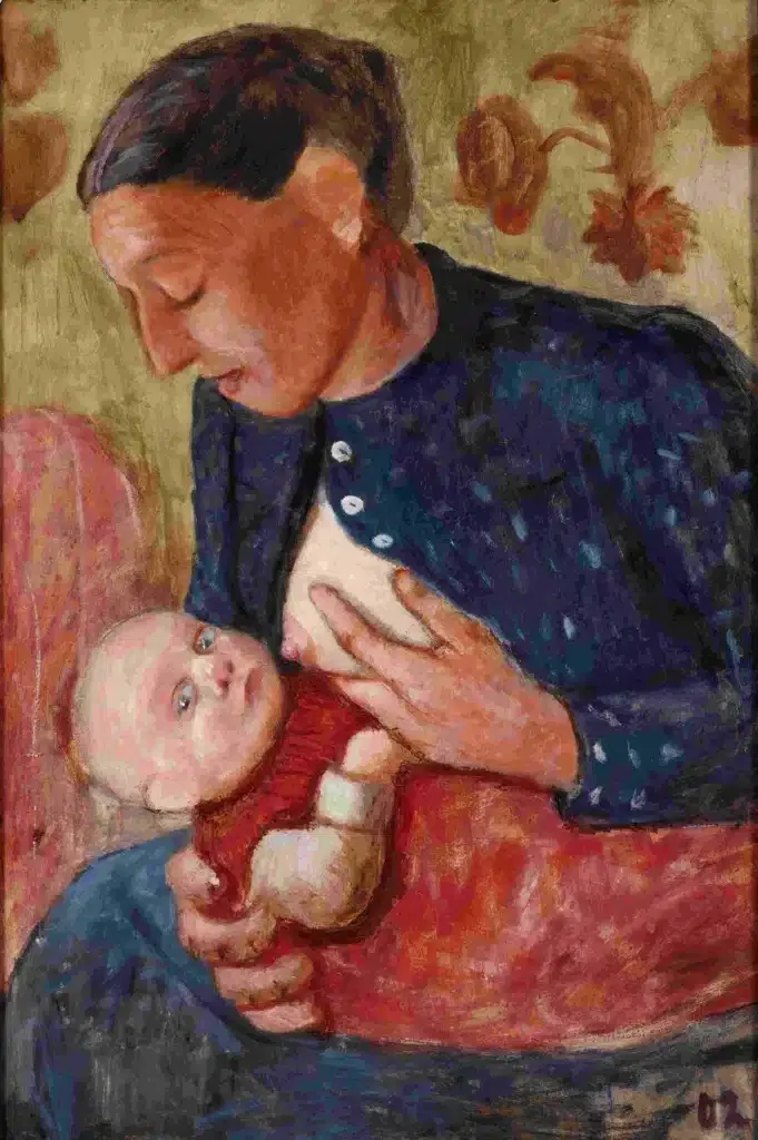 Paula Modersohn Becker Stillende Mutter Oel Auf Pappe 1902 Stiftung Museum Kunstpalast LVR ZMB – Joshua Esters