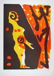 A. R. Penck Serie I, Rächer Farbserigraphie