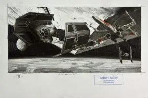 Robert Bailey Attacked On Exit Zeichnung, RB 318 Small Unikat