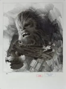 Robert Bailey Chewie´s Chariot Zeichnung, RB 387 48,4 x 43 cm, Medium Unikat