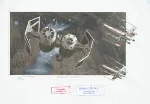 Robert Bailey Deflection Destruction Zeichnung, RB 593 Small Unikat