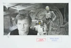 Robert Bailey A Mission With No Questions Asked Zeichnung, RB 666 Small Unikat