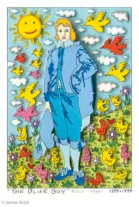 James Rizzi The Blue Boy mit Passepartout Auflage 350 Ex. handsigniert 40 x 50 cm