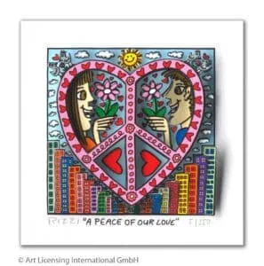 James Rizzi, A peace of our Love mit Passepartout Auflage 350 Ex. drucksigniert 20 x 24 cm