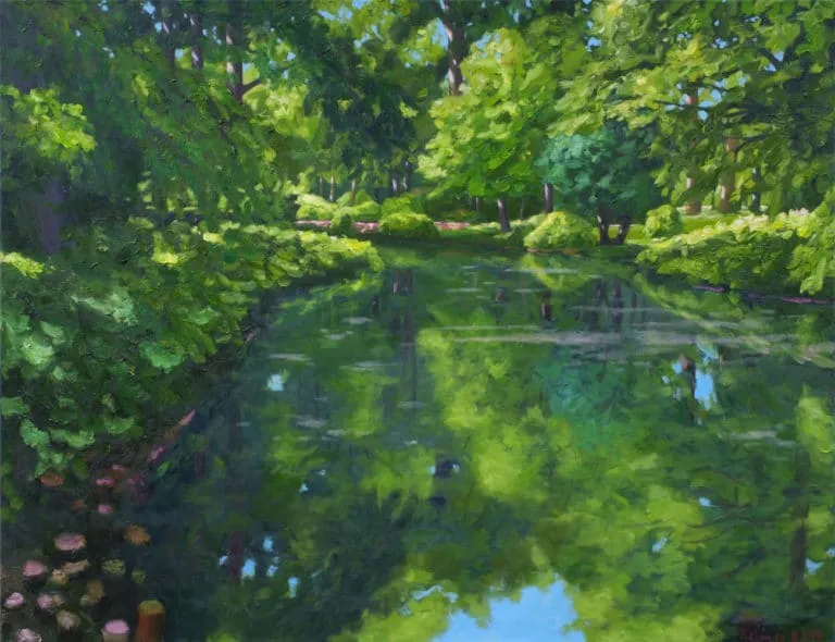 Hermann Reimer Lichtspiele Öl/Leinwand 100 x 130 cm Unikat