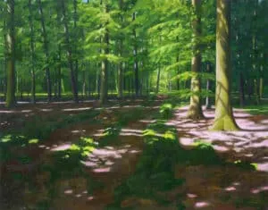 Hermann Reimer Lichtung Öl/Leinwand 80 x 102 cm Unikat