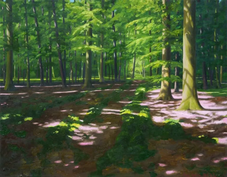 Hermann Reimer Lichtung Öl/Leinwand 80 x 102 cm Unikat