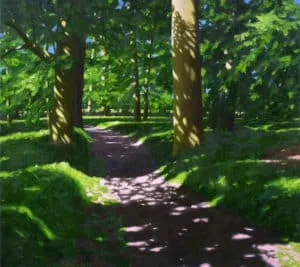 Hermann Reimer Waldweg Öl/Leinwand 125 x 140 cm Unikat