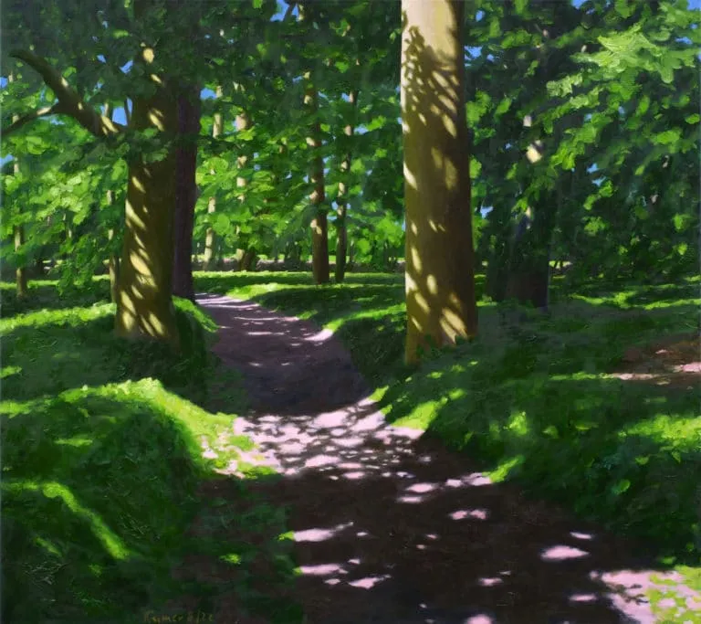 Hermann Reimer Waldweg Öl/Leinwand 125 x 140 cm Unikat