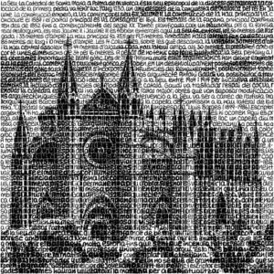 SAXA La Seu Serigrafie 60 x 60 cm signiert und nummeriert Auflage 40 Ex.