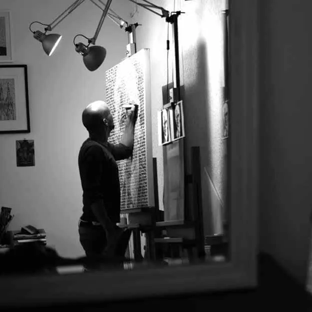 SAXA in seinem Atelier