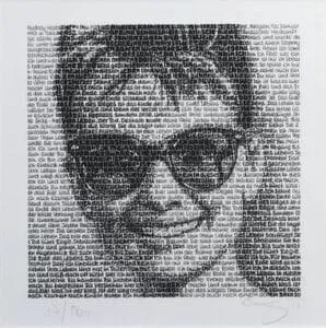 SAXA Audrey Hepburn Fine Art Print 20 x 20 cm signiert und nummeriert