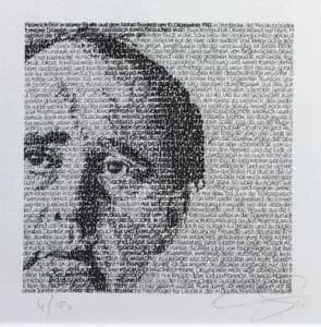 SAXA Heinrich Böll Fine Art Print 20 x 20 cm signiert und nummeriert