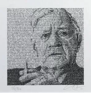SAXA Helmut Schmidt Fine Art Print 20 x 20 cm signiert und nummeriert