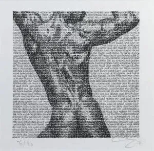 SAXA Schwarze Haut Fine Art Print 20 x 20 cm signiert und nummeriert