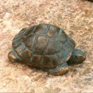 Wolfgang Lamché Schildkröte Bronze Auflage 99 Ex. Höhe ca. 5 cm, Länge ca. 10 cm