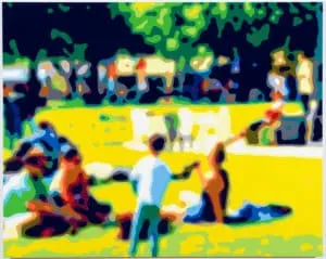 Konrad Winter Schlossplatz, 2019 Autolack auf Aluminium 120 x 150 cm Unikat