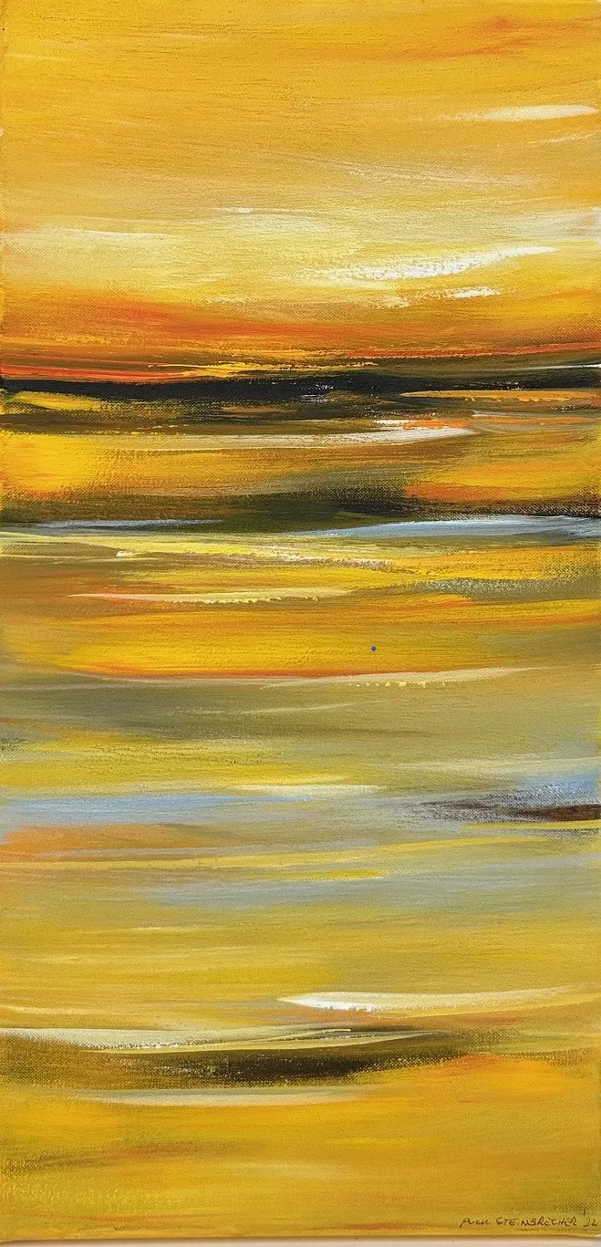 Puck Steinbrecher Sonnenwatt 22 Acryl auf Leinwand 60 x 30 cm Unikat