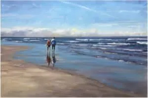 Werner Heinze Strand VIII Öl/Leinwand 80 x 120 cm Unikat