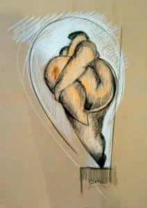 Christian Peschke Tanz Pastell auf Papier Maße 70 x 50 cm Unikat