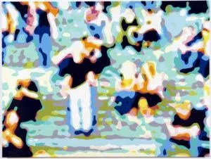 Konrad Winter Treppen, 2019 Autolack auf Aluminium