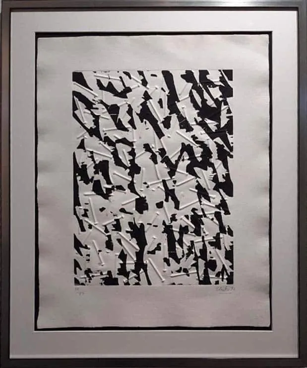 Günther Uecker Ohne Titel, 1992 Holzschnitt mit Nagelprägung 93 x 70,5 cm Auflage 75 Exemplare