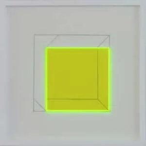 Klaus Joas, Trio A, 2022, Lichtverstärkendes Acrylglas, 29,5 x 29,5 cm, Unikat