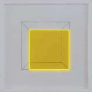 Klaus Joas, Trio B, 2022, Lichtverstärkendes Acrylglas, 29,5 x 29,5 cm, Unikat