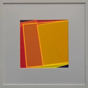Klaus Joas, Verschiebung G/R, 2022, Lichtverstärkendes Acrylglas, 50 x 50 cm, Unikat