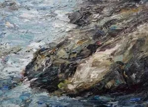 Rudi Weiss Kleine Landschaft 2019 Öl auf Leinwand