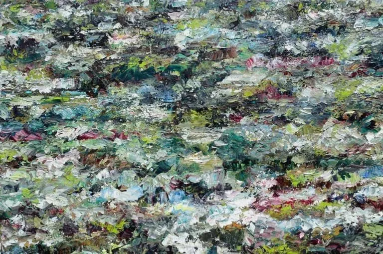 Rudi Weiss Garten, 14-2017 Öl auf Leinwand