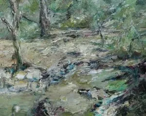 Rudi Weiss Fluss, 15-2020 Öl auf Leinwand