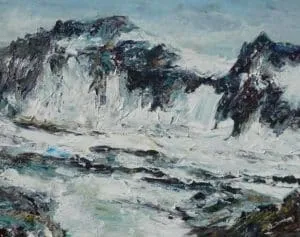 Rudi Weiss Berge, 17-2017 Öl auf Leinwand