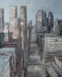 Rudi Weiss New York, 31-17 Öl auf Leinwand