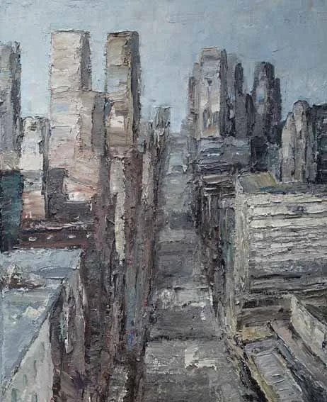 Rudi Weiss New York, 31-17 Öl auf Leinwand