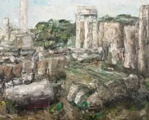 Rudi Weiss Forum Romanum, 32-2015 Öl auf Leinwand