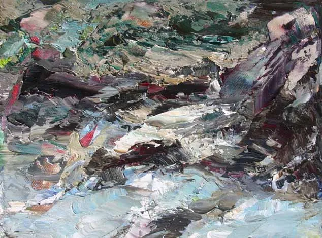 Rudi Weiss Landschaft, 34-2014 Öl auf Leinwand