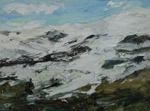 Rudi Weiss Berge, 39-2018 Öl auf Leinwand